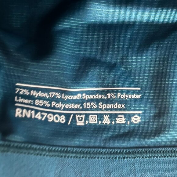 Outdoor Voices Crop Top Racer Back Heather Teal Padded Size Small - Picture 4 of 6